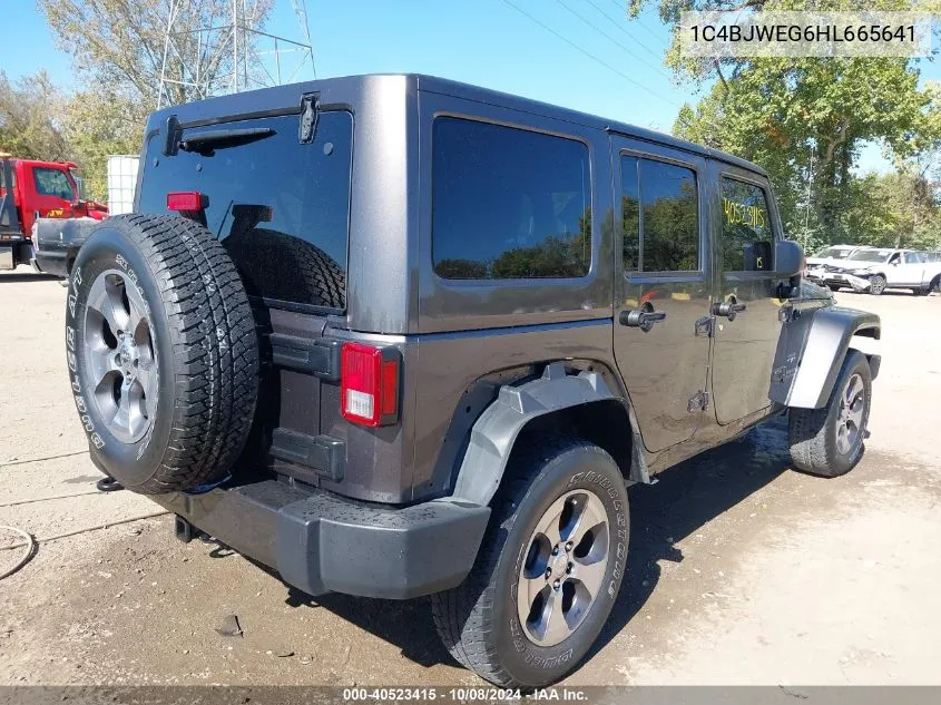 2017 Jeep Wrangler Unlimited Sahara 4X4 VIN: 1C4BJWEG6HL665641 Lot: 40523415