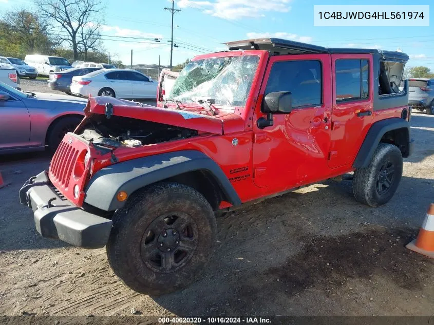 2017 Jeep Wrangler Unlimited Sport 4X4 VIN: 1C4BJWDG4HL561974 Lot: 40620320