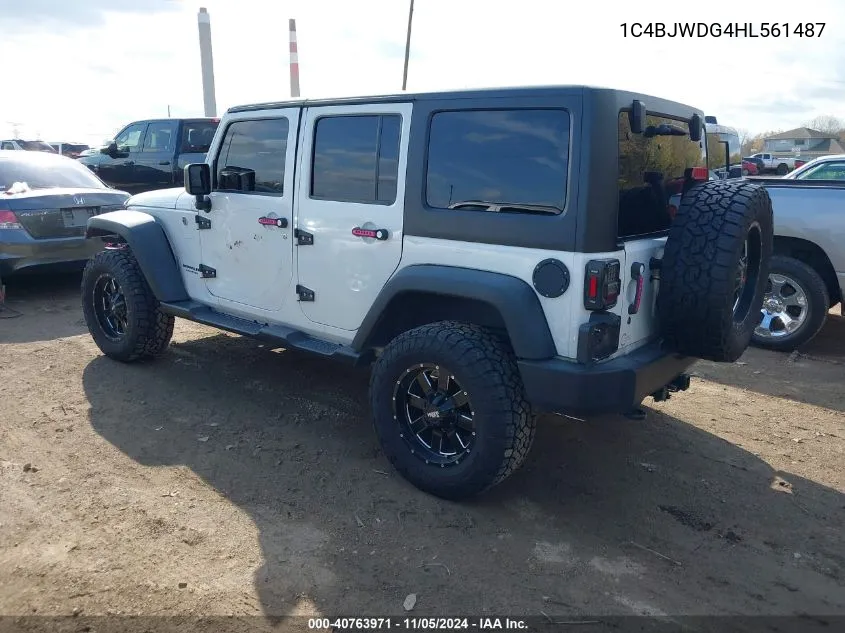 2017 Jeep Wrangler Unlimited Sport 4X4 VIN: 1C4BJWDG4HL561487 Lot: 40763971