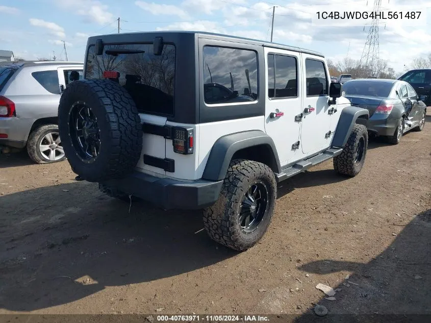 2017 Jeep Wrangler Unlimited Sport 4X4 VIN: 1C4BJWDG4HL561487 Lot: 40763971