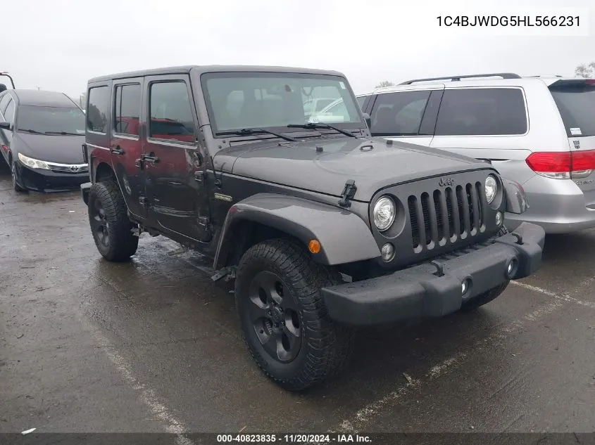 2017 Jeep Wrangler Unlimited Freedom 4X4 VIN: 1C4BJWDG5HL566231 Lot: 40823835