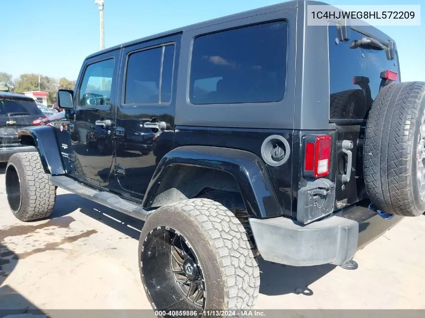 1C4HJWEG8HL572209 2017 Jeep Wrangler Unlimited Sahara 4X4