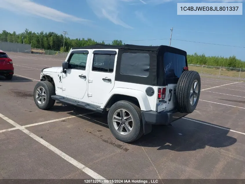 1C4BJWEG8JL801337 2018 Jeep Wrangler Unlimited Sahara