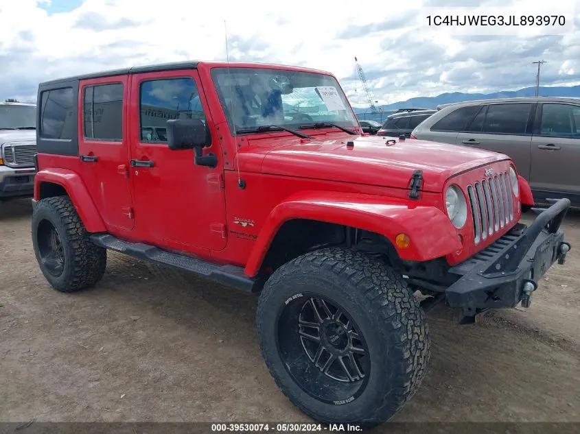 2018 Jeep Wrangler Jk Unlimited Sahara VIN: 1C4HJWEG3JL893970 Lot: 39530074