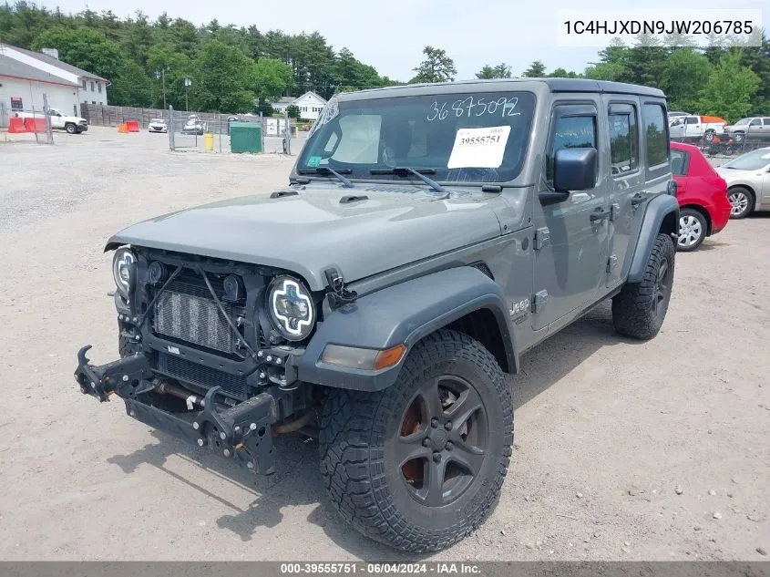 1C4HJXDN9JW206785 2018 Jeep Wrangler Unlimited Sport S 4X4