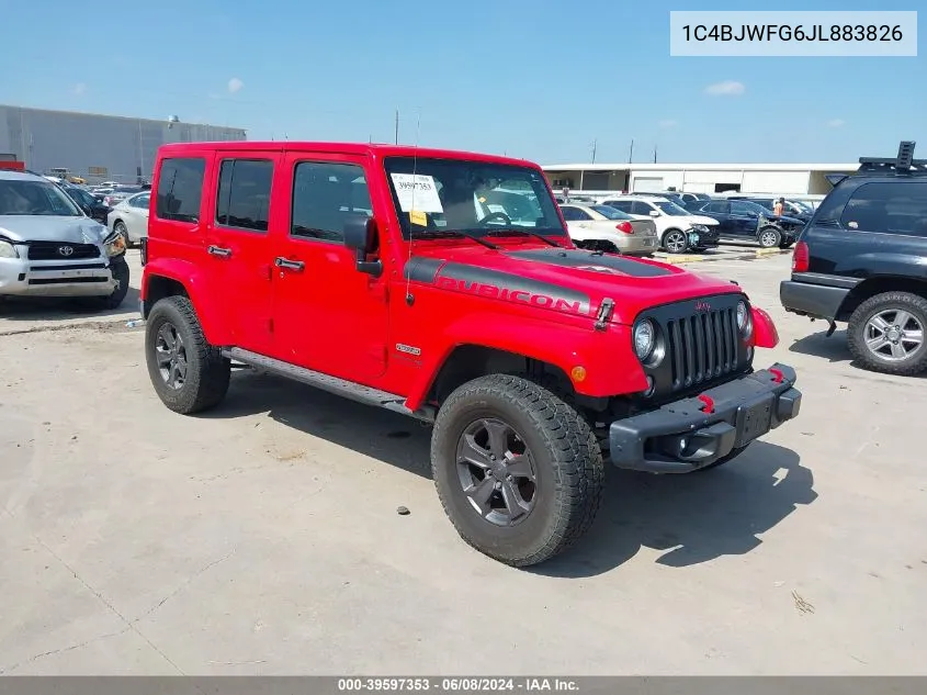 2018 Jeep Wrangler Jk Unlimited Rubicon Recon 4X4 VIN: 1C4BJWFG6JL883826 Lot: 39597353