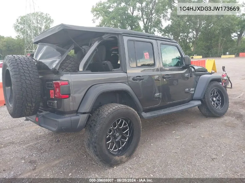 2018 Jeep Wrangler Unlimited Sport S 4X4 VIN: 1C4HJXDG3JW173669 Lot: 39688007