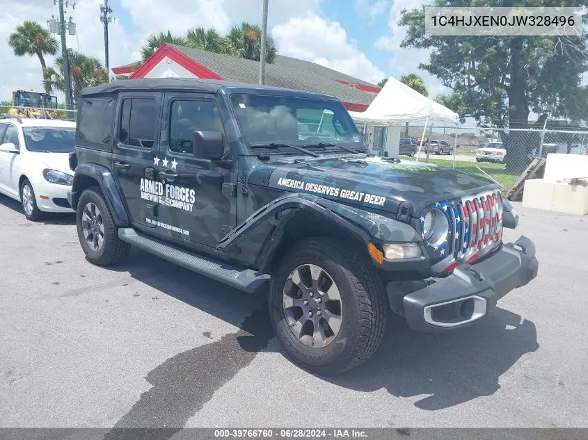 2018 Jeep Wrangler Unlimited Sahara 4X4 VIN: 1C4HJXEN0JW328496 Lot: 39766760