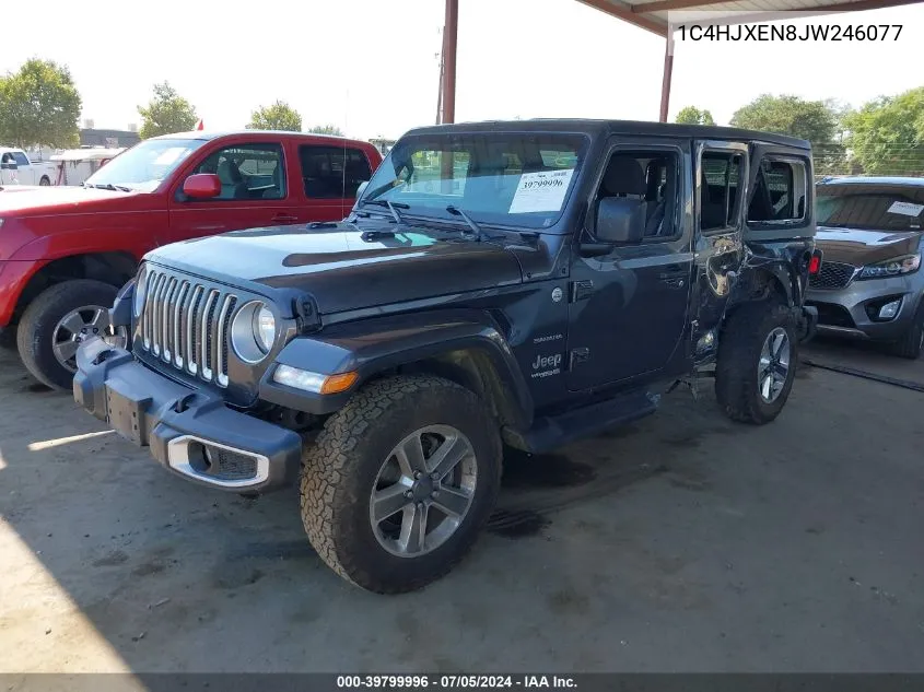 2018 Jeep Wrangler Unlimited Sahara 4X4 VIN: 1C4HJXEN8JW246077 Lot: 39799996