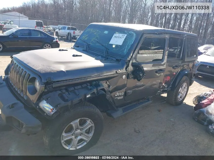 1C4HJXDG6JW110338 2018 Jeep Wrangler Unlimited Sport S 4X4