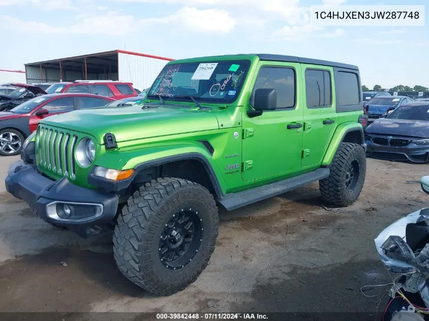 1C4HJXEN3JW287748 2018 Jeep Wrangler Unlimited Sahara