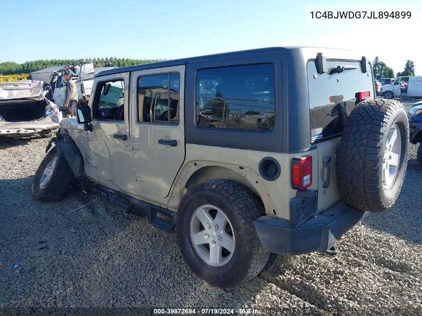 2018 Jeep Wrangler Jk Unlimited Sport S 4X4 VIN: 1C4BJWDG7JL894899 Lot: 39872694