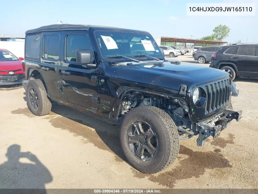 1C4HJXDG9JW165110 2018 Jeep Wrangler Unlimited Sport S 4X4