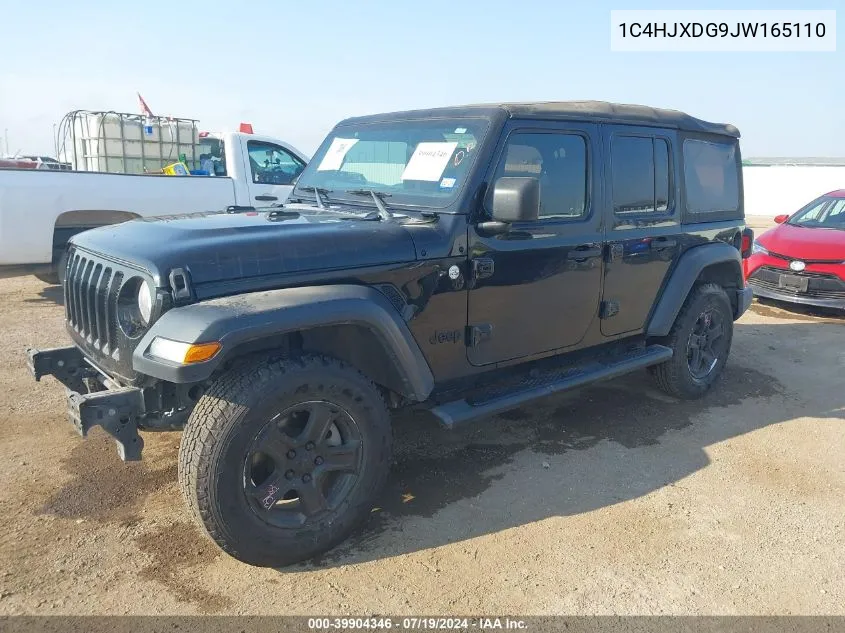 1C4HJXDG9JW165110 2018 Jeep Wrangler Unlimited Sport S 4X4