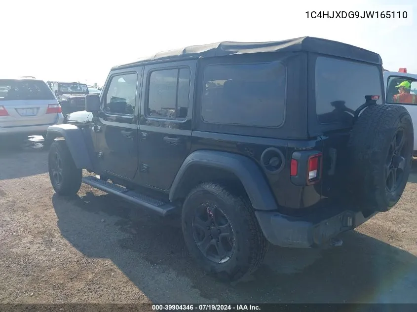 2018 Jeep Wrangler Unlimited Sport S 4X4 VIN: 1C4HJXDG9JW165110 Lot: 39904346