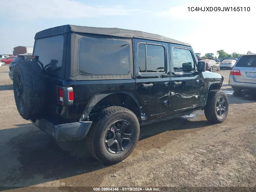 1C4HJXDG9JW165110 2018 Jeep Wrangler Unlimited Sport S 4X4