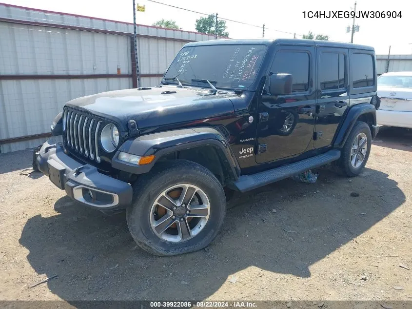 1C4HJXEG9JW306904 2018 Jeep Wrangler Unlimited Sahara 4X4