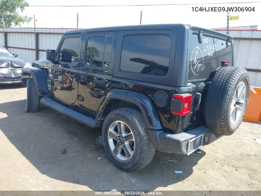 1C4HJXEG9JW306904 2018 Jeep Wrangler Unlimited Sahara 4X4