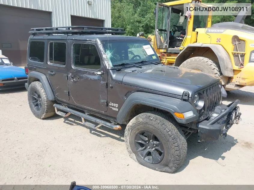 2018 Jeep Wrangler Unlimited Sport S 4X4 VIN: 1C4HJXDG0JW108911 Lot: 39968500