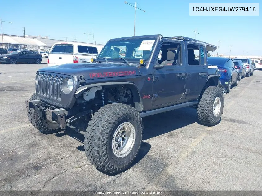 2018 Jeep Wrangler Unlimited Rubicon 4X4 VIN: 1C4HJXFG4JW279416 Lot: 39990499