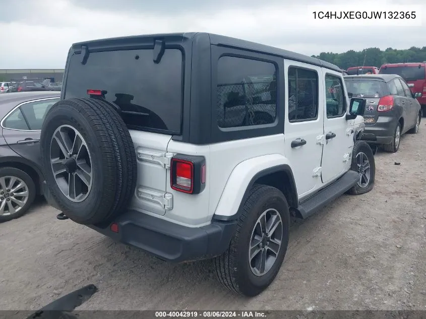 2018 Jeep Wrangler Unlimited Sahara 4X4 VIN: 1C4HJXEG0JW132365 Lot: 40042919