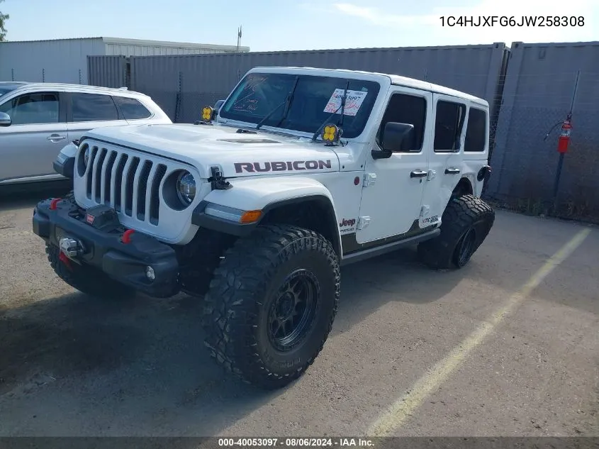 1C4HJXFG6JW258308 2018 Jeep Wrangler Unlimited Rubicon 4X4