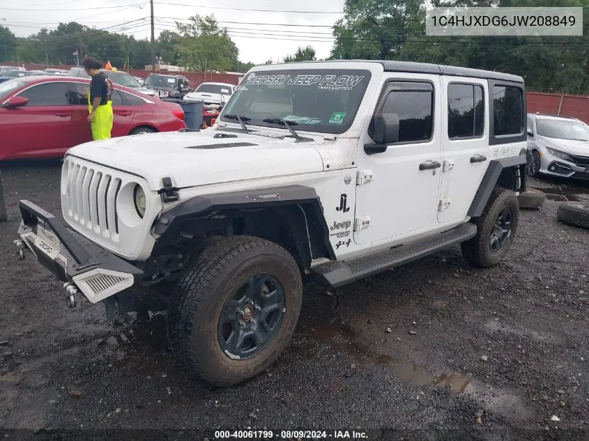 2018 Jeep Wrangler Unlimited Sport S 4X4 VIN: 1C4HJXDG6JW208849 Lot: 40061799