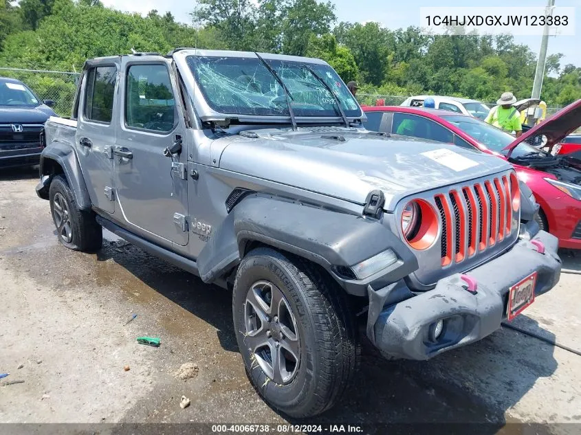 2018 Jeep Wrangler Unlimited Sport S 4X4 VIN: 1C4HJXDGXJW123383 Lot: 40066738