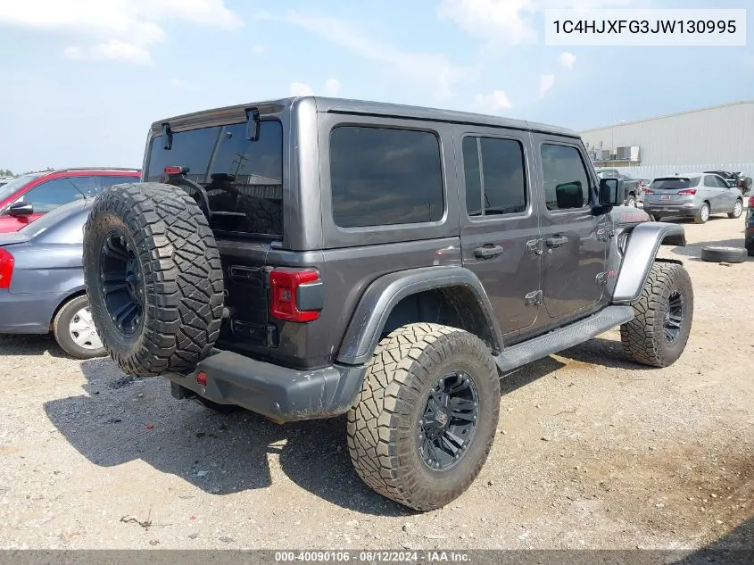 1C4HJXFG3JW130995 2018 Jeep Wrangler Unlimited Rubicon 4X4