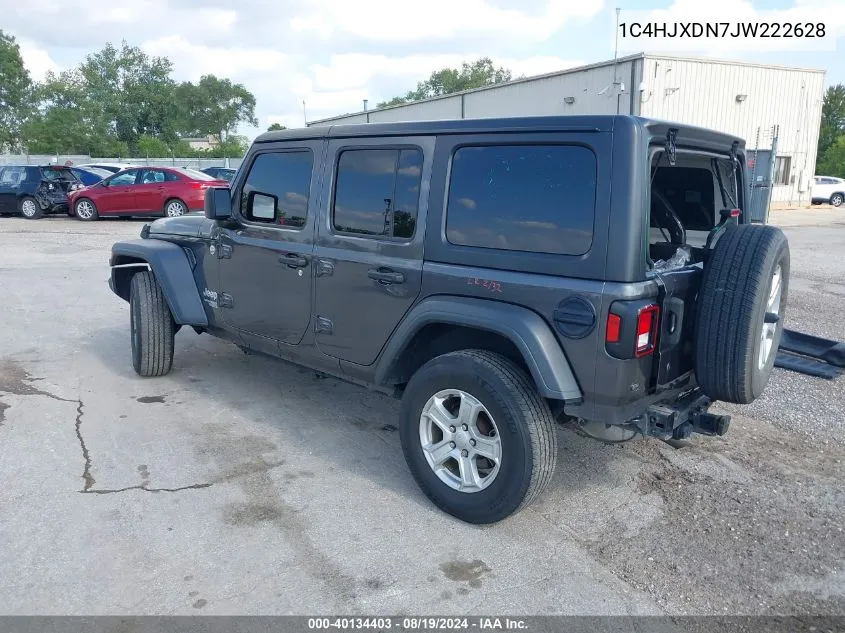 1C4HJXDN7JW222628 2018 Jeep Wrangler Unlimited Sport S 4X4