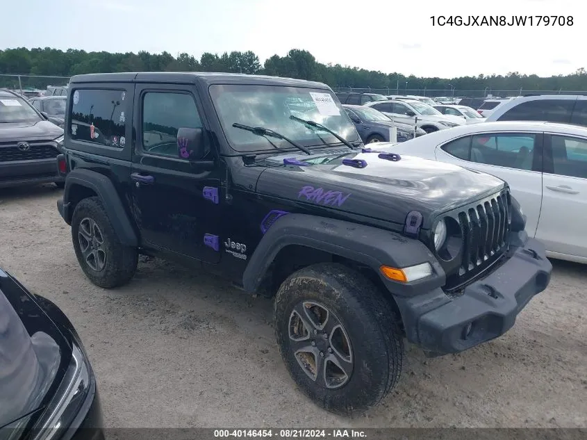 2018 Jeep Wrangler Sport VIN: 1C4GJXAN8JW179708 Lot: 40146454