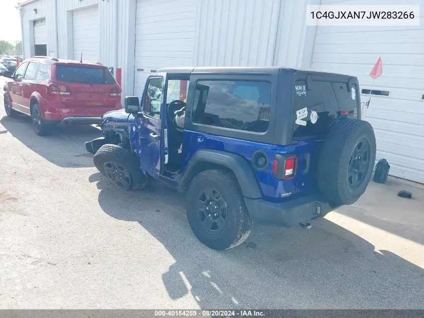 1C4GJXAN7JW283266 2018 Jeep Wrangler Sport