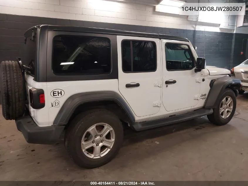 2018 Jeep Wrangler Unlimited Sport S 4X4 VIN: 1C4HJXDG8JW280507 Lot: 40154411