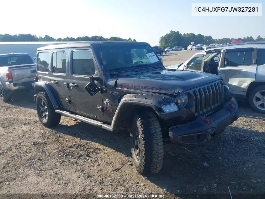 2018 Jeep Wrangler Unlimited Rubicon VIN: 1C4HJXFG7JW327281 Lot: 40162299