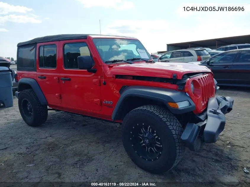 1C4HJXDG5JW186696 2018 Jeep Wrangler Unlimited Sport S 4X4