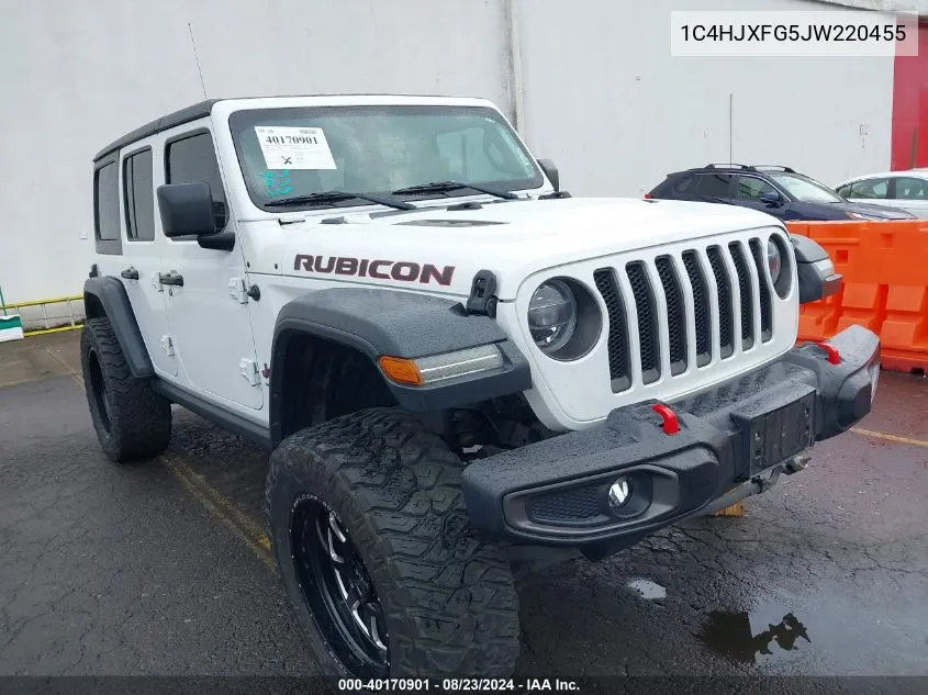 1C4HJXFG5JW220455 2018 Jeep Wrangler Unlimited Rubicon