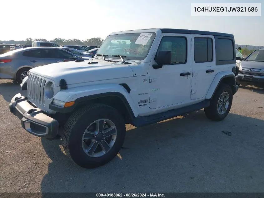 2018 Jeep Wrangler Unlimited Sahara 4X4 VIN: 1C4HJXEG1JW321686 Lot: 40183062