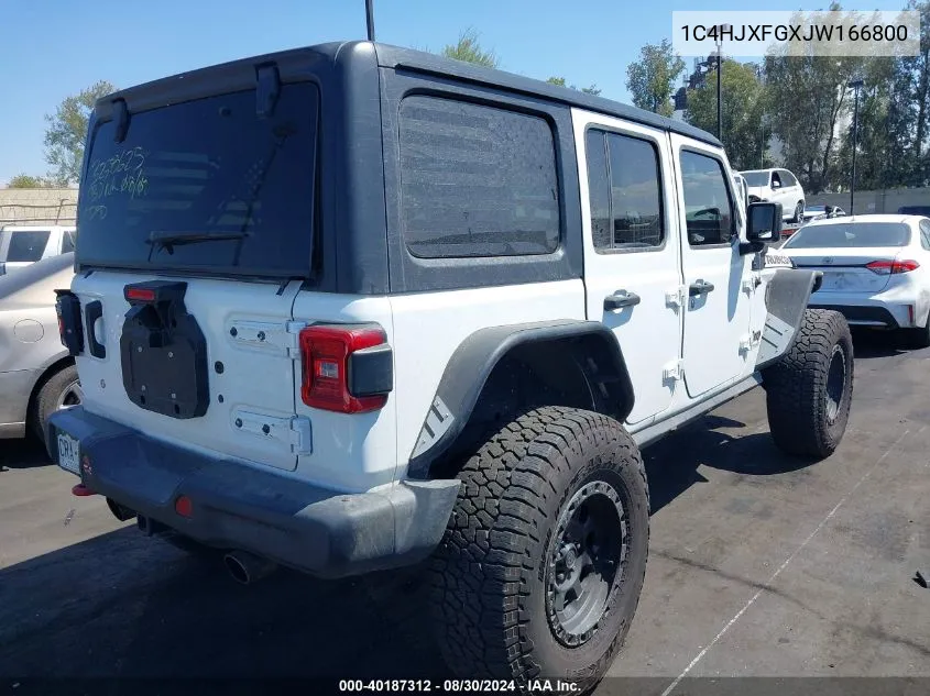 2018 Jeep Wrangler Unlimited Rubicon 4X4 VIN: 1C4HJXFGXJW166800 Lot: 40187312