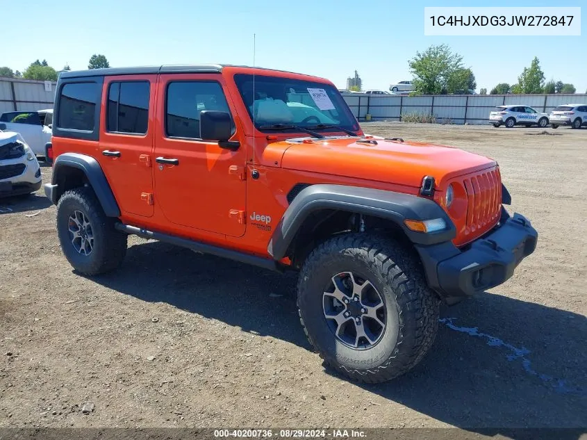 2018 Jeep Wrangler Unlimited Sport S 4X4 VIN: 1C4HJXDG3JW272847 Lot: 40200736