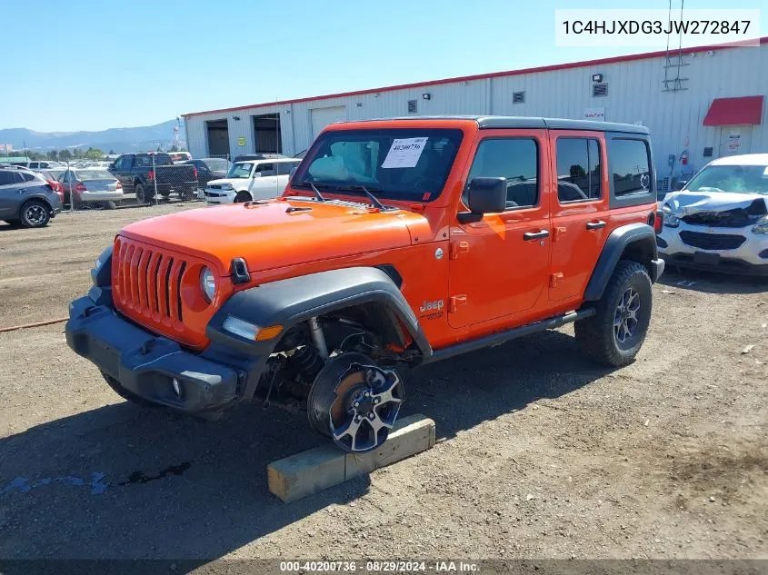 2018 Jeep Wrangler Unlimited Sport S 4X4 VIN: 1C4HJXDG3JW272847 Lot: 40200736