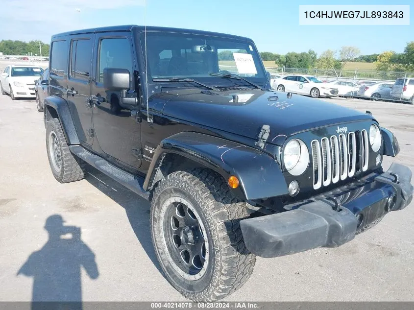 1C4HJWEG7JL893843 2018 Jeep Wrangler Jk Unlimited Sahara