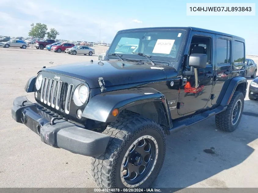 1C4HJWEG7JL893843 2018 Jeep Wrangler Jk Unlimited Sahara