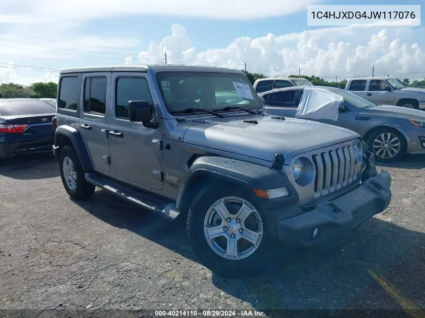 1C4HJXDG4JW117076 2018 Jeep Wrangler Unlimited Sport S 4X4