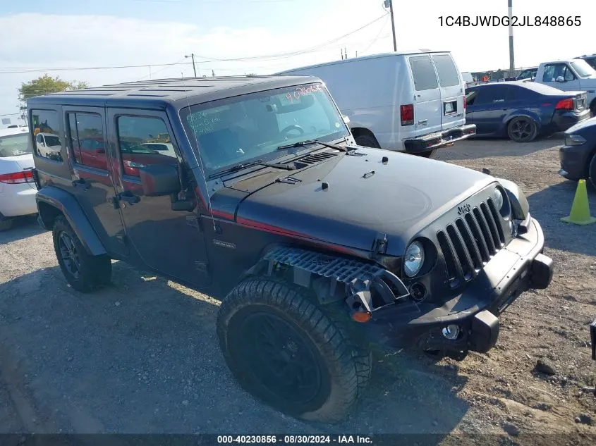 2018 Jeep Wrangler Jk Unlimited Freedom Edition 4X4 VIN: 1C4BJWDG2JL848865 Lot: 40230856