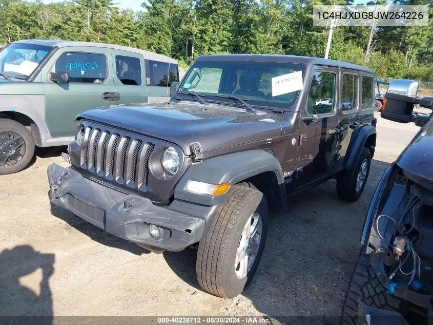 2018 Jeep Wrangler Unlimited Sport S 4X4 VIN: 1C4HJXDG8JW264226 Lot: 40238712