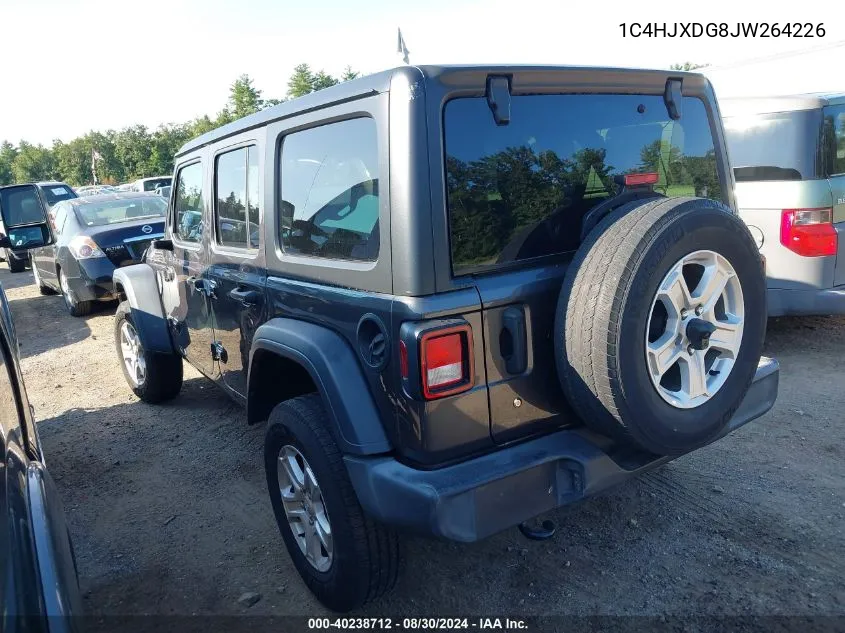 2018 Jeep Wrangler Unlimited Sport S 4X4 VIN: 1C4HJXDG8JW264226 Lot: 40238712