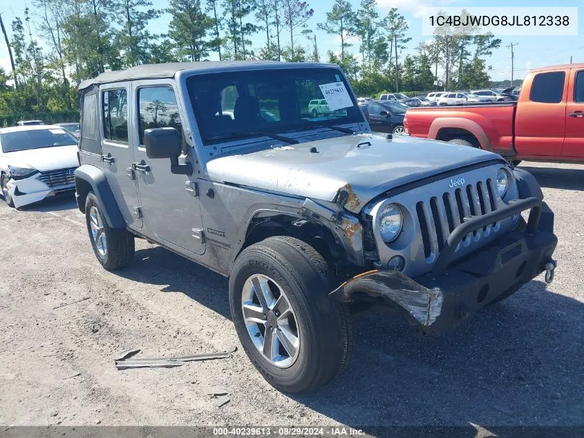 2018 Jeep Wrangler Jk Unlimited Sport 4X4 VIN: 1C4BJWDG8JL812338 Lot: 40239613