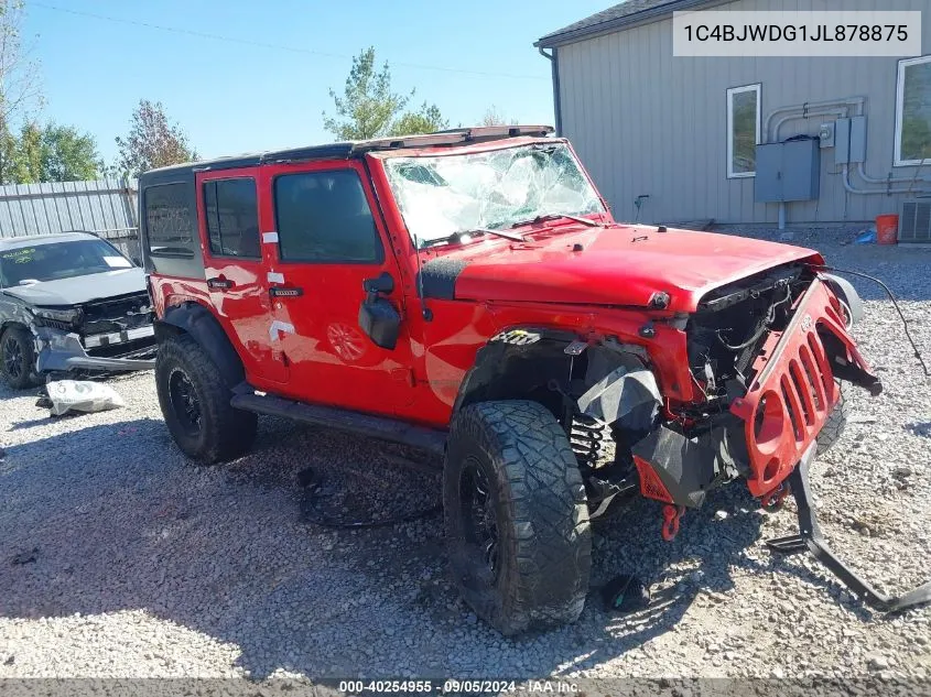 2018 Jeep Wrangler Jk Unlimited Sport VIN: 1C4BJWDG1JL878875 Lot: 40254955