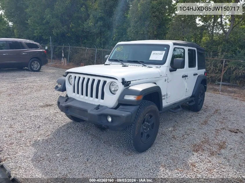 1C4HJXDG5JW150717 2018 Jeep Wrangler Unlimited Sport 4X4