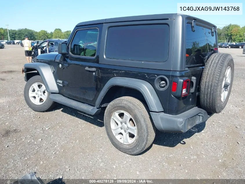 2018 Jeep Wrangler Sport S 4X4 VIN: 1C4GJXAG9JW143768 Lot: 40278128